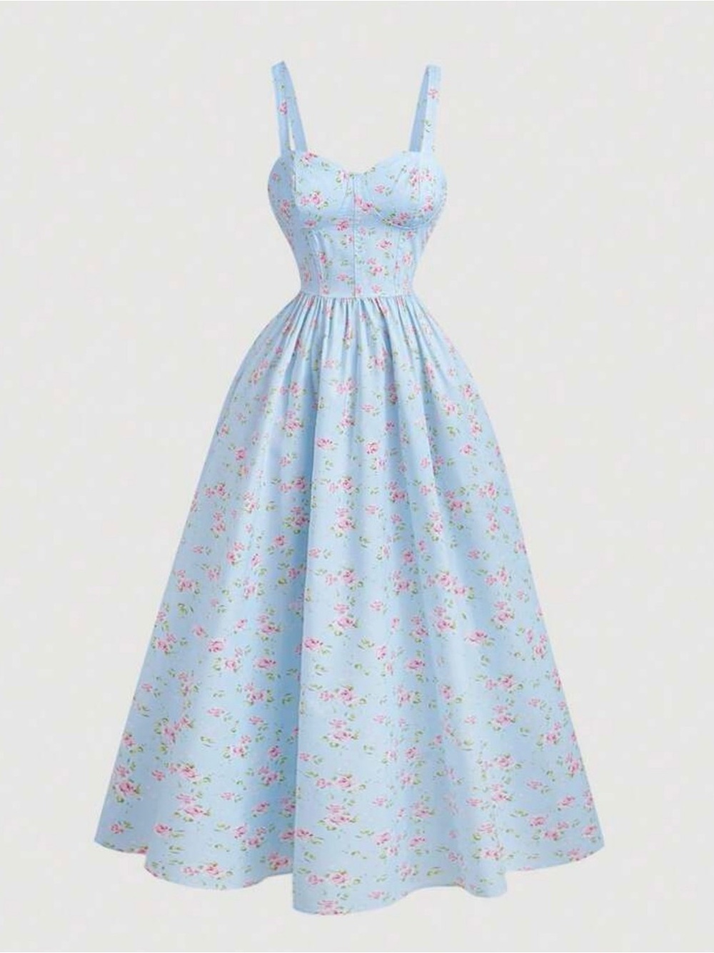 Light Blue Floral Dress